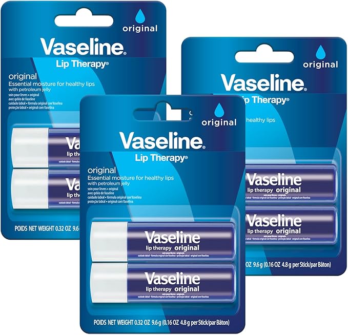Vaseline عناية شفاه ليب ثيرابي الأصلية، تغذية سريعة المفعول، مثالية للشفاه المتشققة، الجافة، المتصدعة، أو التالفة، بلسم شفاه، عبوة 3 تحتوي على 2، 0.16 أونصة لكل منها، 6 بلسم شفاه - Image 5